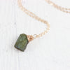 Raw Labradorite Rose Gold Pendant Necklace