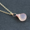 Blush Pink Rose Gold Pendant Necklace