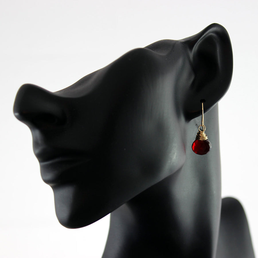 Apple Red Gold Fill Earrings