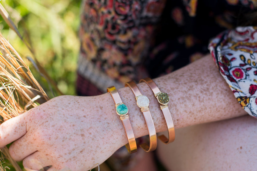 Druzy Bohemian Cuff Bracelet