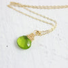 Bright Green Quartz Gemstone Necklace