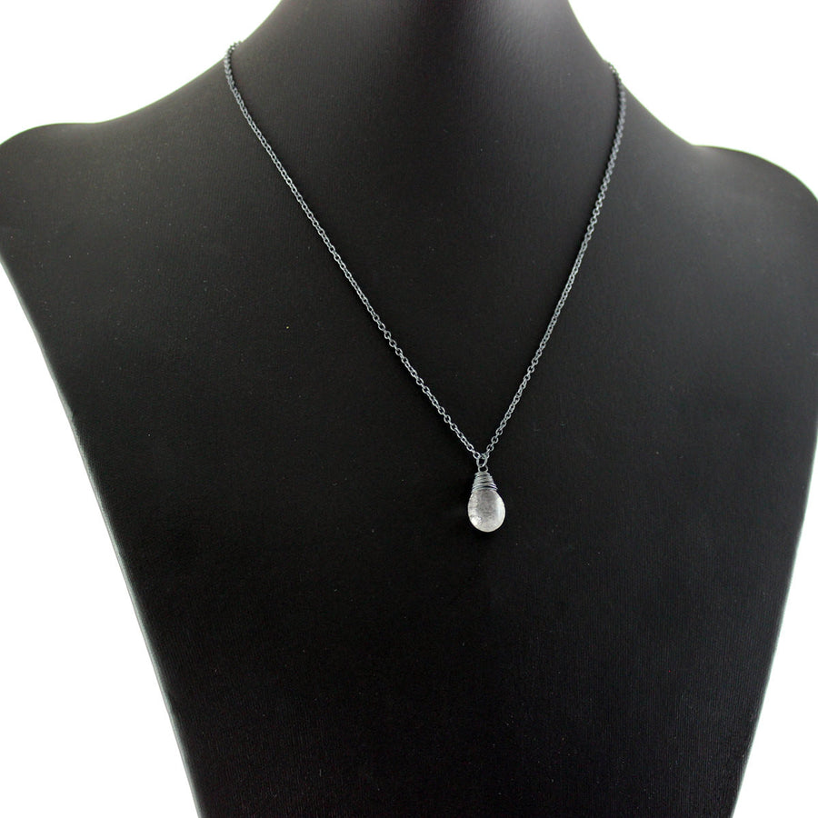 Moss Amethyst Oxidized Sterling Silver Necklace