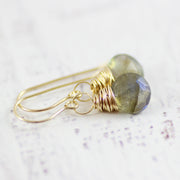 Labradorite Gold Filled Stone Dangle Earrings