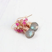 Labradorite and Pink Moonstone Rose Gold