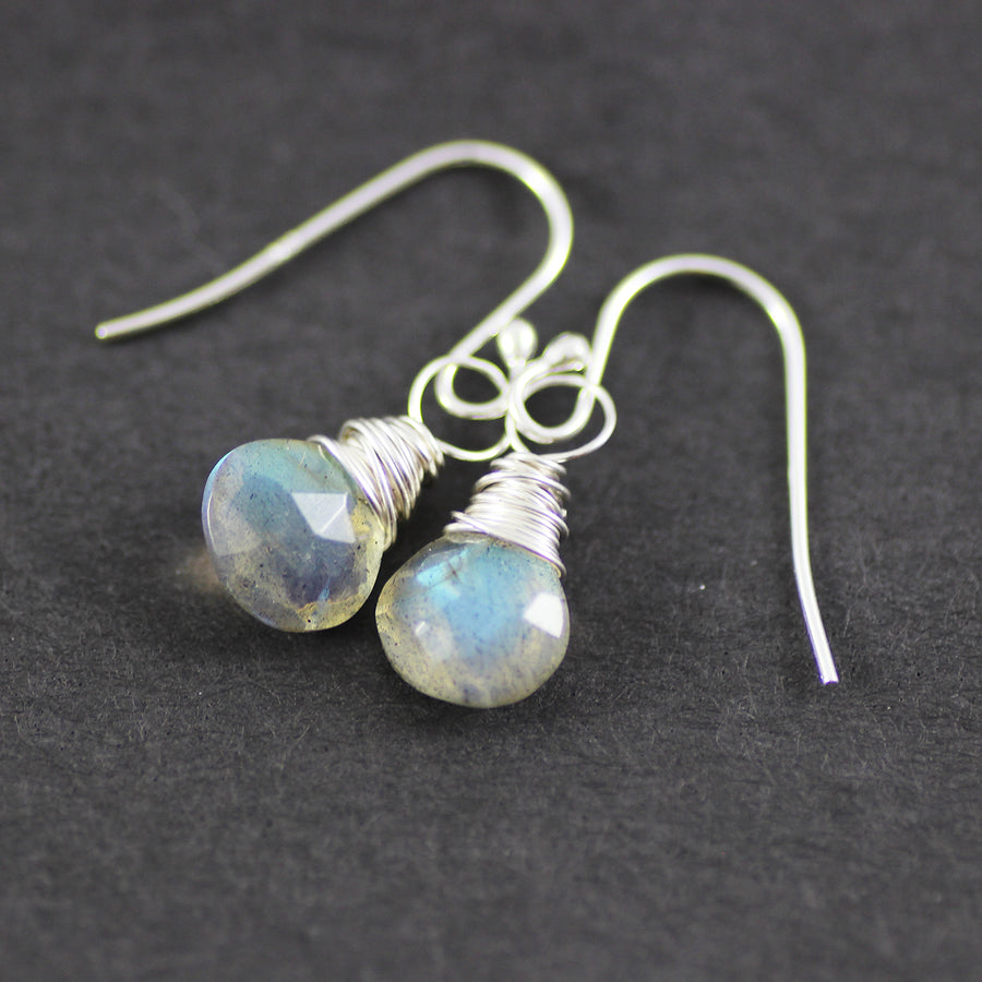 Labradorite Sterling Silver Gemstone Drop Earrings