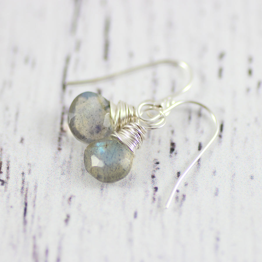 Labradorite Sterling Silver Gemstone Drop Earrings