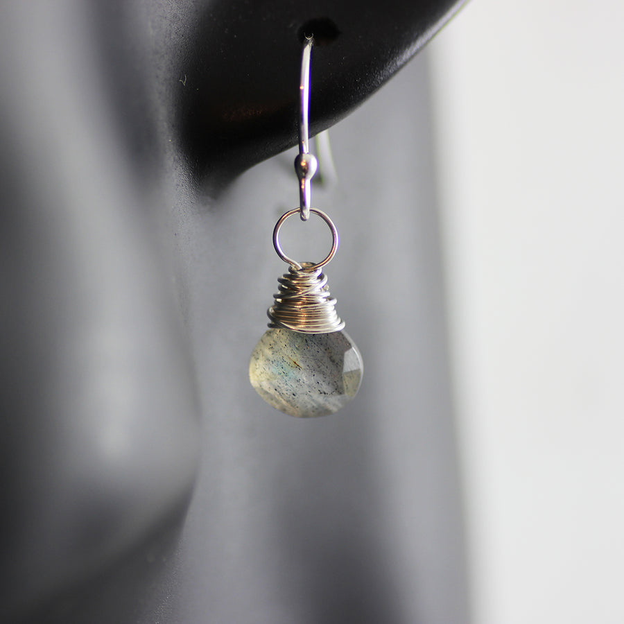 Labradorite Sterling Silver Gemstone Drop Earrings