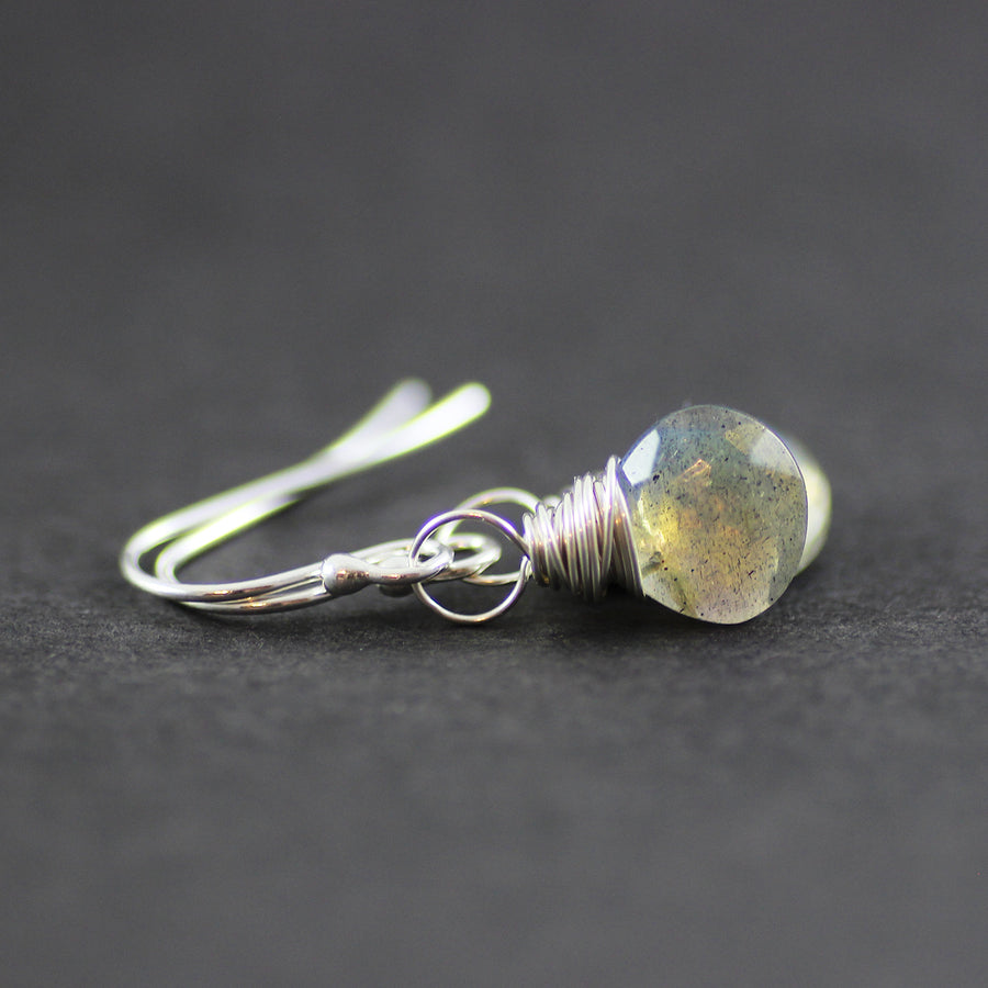 Labradorite Sterling Silver Gemstone Drop Earrings