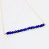 Rose Gold Lapis Bar Necklace